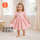 貝瑞加（Babyprints）女童連衣裙夏季女孩公主裙純棉背心裙可愛(ài)無(wú)袖大裙擺 粉愛(ài)心80