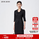 BUOUBUOUBuouBuou2025春夏新品商場同款法式優(yōu)雅解構(gòu)輕禮服黑色連衣裙女 黑色B88 S