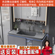 浴百家衛生間浴室柜陶瓷一體盆柜洗手盆柜組合洗漱臺懸掛式洗臉盆柜膚感 80cm多功能鏡柜+圓角膚感盆