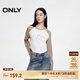 ONLY春夏設(shè)計(jì)感時(shí)尚潮流刺繡插肩長袖T恤女|124302017 A01 香草奶油白 S (160) 80A