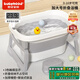 世紀(jì)寶貝（babyhood）兒童泡澡桶折疊浴桶 嬰兒洗澡盆0-10歲家用加大感溫款 贈(zèng)浴凳330