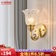 仟潤(rùn)照明（Qianrunlighting）全銅壁燈客廳背景墻燈美式簡(jiǎn)約臥室床頭輕奢水晶過(guò)道樓梯壁燈N222 單頭全銅+含LED三色燈泡