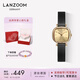 LANZOOM 藍族手表女腕表 復(fù)古簡約石英表輕奢小眾孔雀綠方形表送女友禮物 Bremen01 黑金小方糖