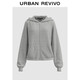 UR2025秋季新款女裝簡(jiǎn)約休閑拉鏈口袋連帽外套UWH150076