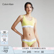 Calvin Klein內(nèi)衣【七夕禮盒明星同款摩登引力帶】女ck輕運(yùn)動美背文胸QF3785AD SLM-檸檬黃 M 推薦75B-85A