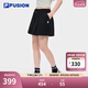 FILA FUSION斐樂(lè)潮牌針織短褲女2025夏季新款時(shí)尚休閑寬松三分褲 正黑色-BK M 165/66A/M