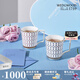 Wedgwood[11.11保價(jià)]馬克對杯心形禮盒高顏值骨瓷咖啡杯水杯情侶家用 金粉年華心形禮盒馬克杯藍+紅