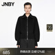 JNBY/江南布衣秋冬羊毛針織衫翻領(lǐng)收腰短款開(kāi)襟毛衫柔軟5OA310880 001/本黑 M