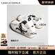 CAMILA KSENIA德訓(xùn)鞋女2025新款夏季休閑小白鞋百搭內(nèi)增高真皮氣質(zhì)阿甘運(yùn)動(dòng)鞋子 白色 37