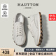 皓頓（HAUT TON）男鞋真皮運(yùn)動(dòng)風(fēng)低幫板鞋2025夏季新款小白鞋時(shí)尚跑步鞋潮牌鞋子男 白色 41 適合運(yùn)動(dòng)鞋42碼