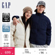 GAP男女裝秋冬新款美式防風(fēng)立領(lǐng)羽絨服寬松情侶保暖外套678656