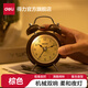 得力（deli）2025新款全自動(dòng)鬧鐘兒童房電子表 鐘表起床神器學(xué)生專(zhuān)用臥室大聲音響床頭鬧鐘學(xué)生推薦 開(kāi)學(xué)季9024 低噪復古-棕色