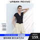 UR七夕2025秋季新款女裝簡(jiǎn)約設計感披肩式修身短袖T恤UWU450013 寶藍 M