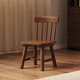 小匠材實(shí)木小凳子家用客廳兒童靠背椅復古小板凳餐椅兒童學(xué)習凳胡桃色