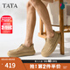 TATA復(fù)古打孔透氣皮鞋男士棕色真皮爸爸鞋2025夏新款73X20BM5 杏色 42