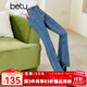 百圖betu女裝春季新款牛仔褲復古高腰喇叭褲牛仔褲女2301T58 牛仔色 S