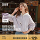 森馬外套女短款寬松純色夾克2025春秋復(fù)古休閑棒球領(lǐng)109125108005