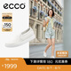 愛步（ECCO）25年夏季新款一腳蹬平底休閑板鞋女 柔酷60周年219253 白色36