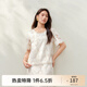 纖莉秀【重工鏤空刺繡復(fù)古優(yōu)雅兩件套裝】大碼女裝胖mm2025夏新款063 杏色【QK2351襯衫】 XL