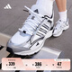 adidas「尋光者」SPIRITAIN 2.0厚底網(wǎng)面老爹鞋阿迪達斯輕運動   白色/金屬銀/黑色   43
