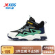特步（XTEP）兒童童鞋精貂絨內(nèi)里革面防風(fēng)保暖免系帶棉鞋 黑/玉石綠 35碼