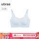 ubras母親節禮物側收大杯文胸收副乳內衣女大胸顯小防下垂胸罩粉底液 可調肩帶-漣漪藍色 XL (85B/85C/85D)