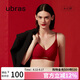 ubras無尺碼女士內(nèi)衣女無鋼圈胸罩透氣輕紗背勾文胸絲絨紅經(jīng)典款