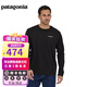 巴塔哥尼亞（Patagonia）男士混紡棉飛釣logo圓領(lǐng)長(cháng)袖T恤 HomeWater Trout 37574 BLK M