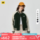 CAT卡特新品女士休閑百搭插肩袖棒球美式短款?yuàn)A克棉服商場(chǎng)同款 暗綠色 L