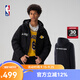 NBA官方湖人/勇士男新款秋冬季中長(cháng)款加厚保暖派克運動(dòng)休閑連帽棉服 湖人隊/子夜黑 L