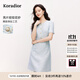 珂萊蒂爾【喬欣明星同款 玫瑰裙】2025新款簡約連衣裙女優(yōu)雅氣質收腰A字裙 淡群青 L