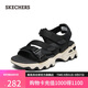 斯凱奇（Skechers）涼鞋女士夏季厚底輕便運動涼拖鞋女鞋透氣外穿軟底沙灘鞋119714