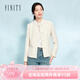 菲妮迪（FINITY）【新春】小香風(fēng)短外套2025年春季新款溫柔氣質(zhì)百搭上衣女 米白色 S