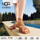 UGG夏季新款女士舒適時(shí)尚簡(jiǎn)約輕便露趾平跟搭扣休閑涼鞋 1167453 CHE | 栗色 40
