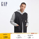 GAP男裝春秋時尚波浪絎線馬甲背心休閑保暖輕薄棉服619671