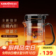 金灶（KAMJOVE）飄逸杯 玻璃內(nèi)膽泡茶壺 飄逸壺一鍵過濾茶水分離泡茶神器TP-901 黑色500ml