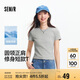 森馬（Semir）涼感T|短袖T恤女短款刺繡修身2025基礎圓領正肩夏裝109325100007