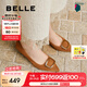 百麗（Belle）七夕禮物舒適優(yōu)雅單鞋女25春新商場款真皮氣質(zhì)高跟鞋D3N1DAQ5 棕色 39 (245mm)