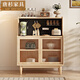 唐杉餐邊柜一體靠墻高柜儲物柜簡(jiǎn)約現代中式茶水柜洞洞板客廳酒柜實(shí)木 原木色 60*40*120cm【實(shí)木打造】