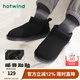 熱風(fēng)（Hotwind）毛絨保暖雪地靴戶(hù)外通勤男靴棉鞋復古經(jīng)典短靴 黑色 43 265mm