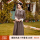 固執(zhí)（OBSTINATE）【特價(jià)】秋季新款學(xué)院風(fēng)立領(lǐng)長(zhǎng)袖碎花中長(zhǎng)連衣裙94333LQ08449 深卡其 M