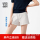 古田森短褲女夏季休閑百搭牛仔顯瘦透氣涼爽女褲小個(gè)子A字熱褲X3761 白色 27 （體重104-110）