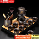 正揚(yáng)紫砂石磨自動(dòng)茶具套裝家用功夫茶杯懶人泡茶器旋轉(zhuǎn)出水貼花整套 紫砂自動(dòng)(舍得)8杯+茶道長(zhǎng)琴黑