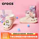 CROCS卡駱馳洞洞鞋泡芙云朵女鞋夏季新款女士增高鞋子高跟鞋涼鞋拖鞋女 泡芙/骨白色（建議拍小一碼） 37 -38(240mm)