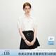 范思藍(lán)恩設(shè)計(jì)感V領(lǐng)襯衫女2025夏新款寬松白色短袖襯衣上衣2213 白色 S