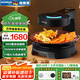 德國寶（German Pool）室內(nèi)無煙電燒烤爐家用烤肉電烤盤商用自動旋轉(zhuǎn)烤爐烤肉烤串機照燒爐電燒烤機 80-280℃調(diào)溫KQB-415 曜石黑高配版【陶瓷油烤盤+多功能套裝】 1層