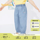 巴拉巴拉童裝女童褲子兒童長(cháng)褲2024夏裝時(shí)尚經(jīng)典牛仔褲印花潮208224108020