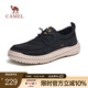 駱駝（CAMEL）男鞋夏季新款系帶軟底透氣緩震厚底潮流運(yùn)動(dòng)休閑男士布 G13M391100 黑色 43