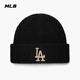 MLB官方 男女情侶休閑時(shí)尚潮流保暖純色毛線(xiàn)帽針織帽秋冬BNM07 洛杉磯道奇隊/金色 均碼