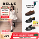 百麗（Belle）七夕禮物宋佳同款海鷗樂福2.0版25女商場款皮鞋B5J1DCA5預(yù)售 【劉雯同款】黑色（4CM） 2.0 38 (240mm)